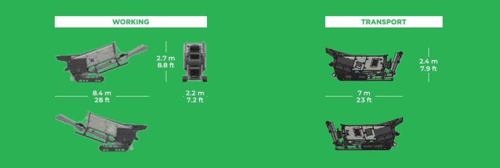 komplet mobile slow-speed shredder dimensions