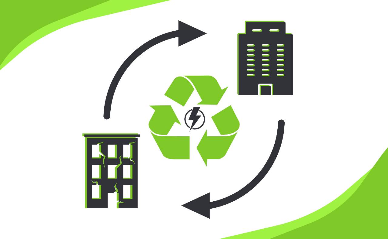 how does recycling save energy in construction
