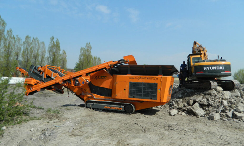 Rockster R800 jaw crusher concrete